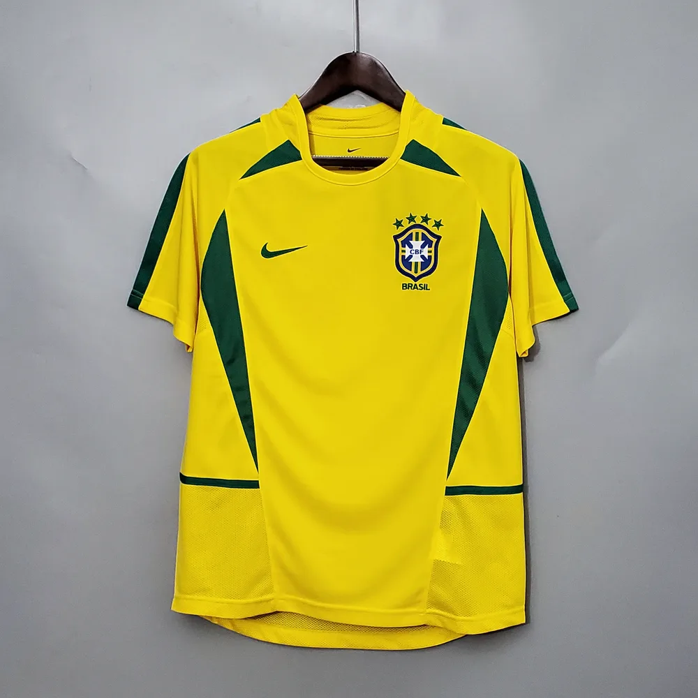 Brazil 2002 Retro Brazil Soccer Jersey Home 2002 — 1