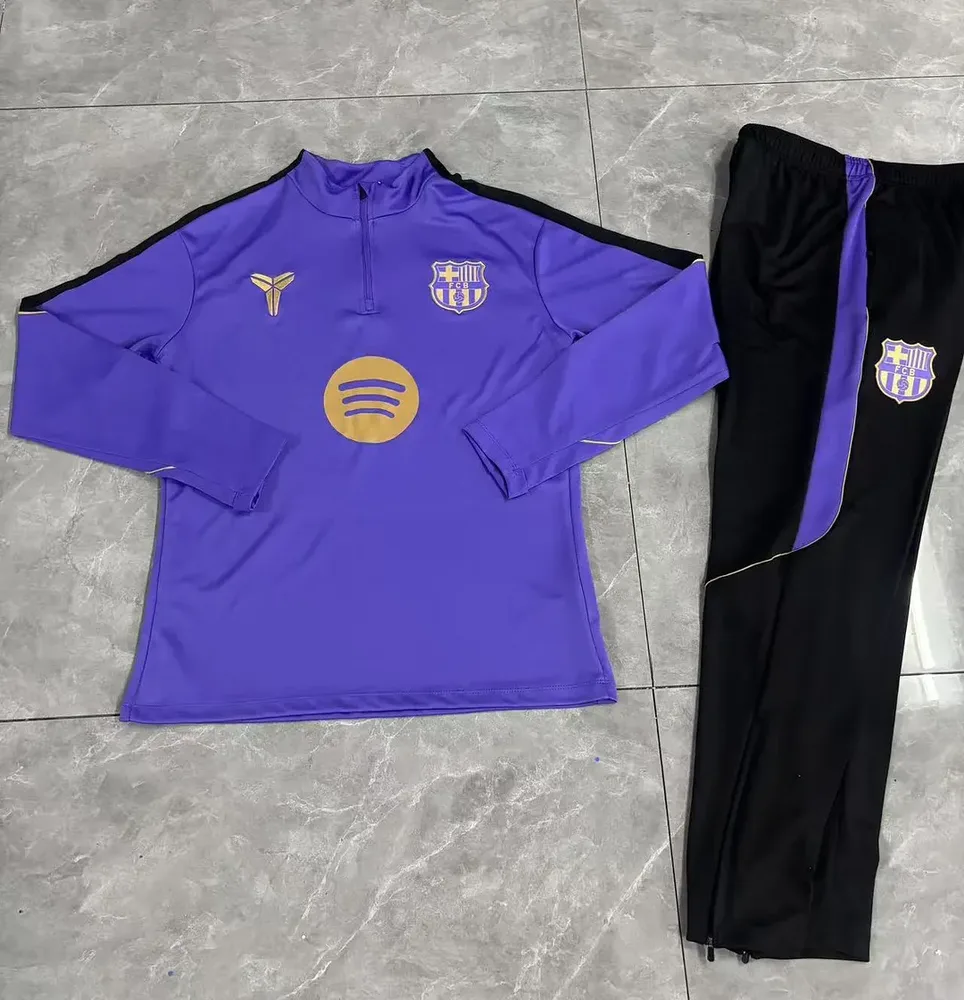 Barcelona 2026/2027 Barcelona Half-Pull Training Purple Camiseta de fútbol Set 2026/27 — 3