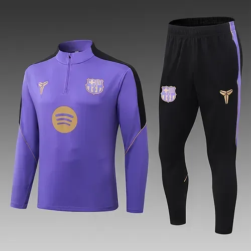 Barcelona 2026/2027 Barcelona Half-Pull Training Purple Football Shirt Set 2026/27
