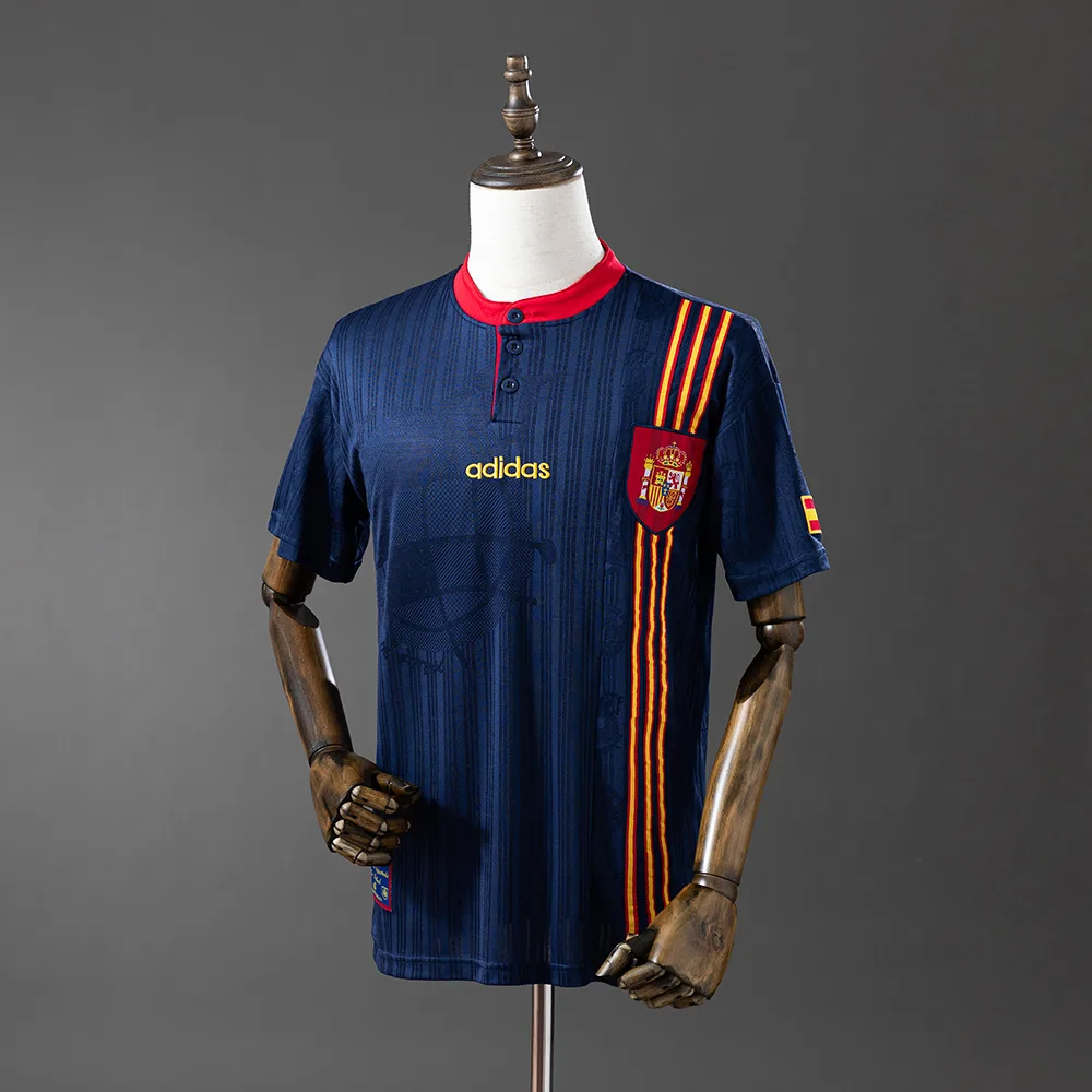 Spain 1996 Retro Spain Visitante Camiseta de fútbol 1996