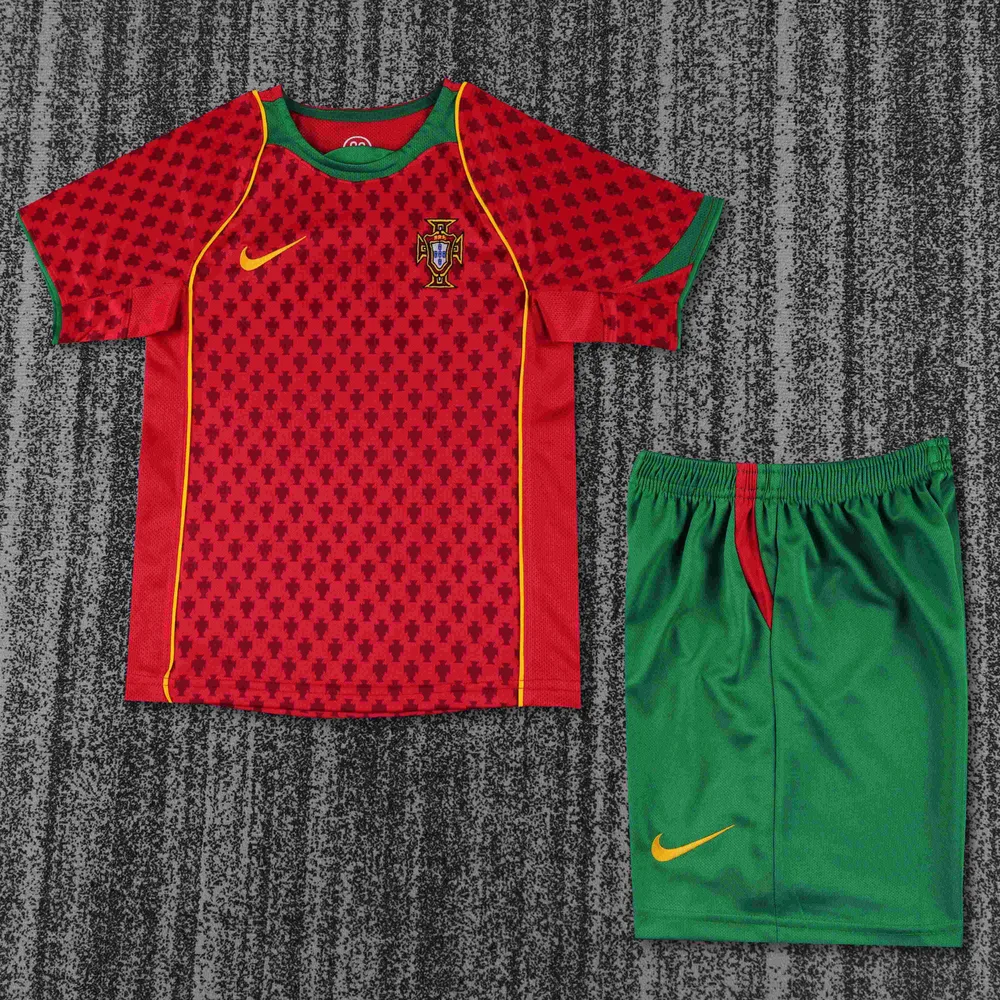 Portugal 2004 Retro Portugal Local Camiseta de fútbol Talla infantil 2004