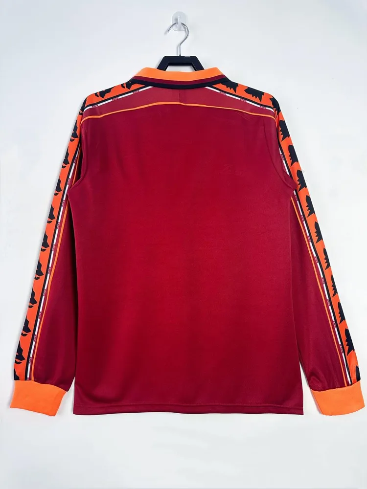 AS Roma 1998-1999 Retro Long Sleeve Roma Home Soccer Jersey 1998/1999 — 2