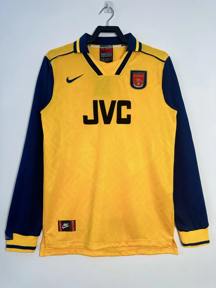 Arsenal 1996-1997 Retro Manga larga Arsenal Visitante Camiseta de fútbol 1996/1997