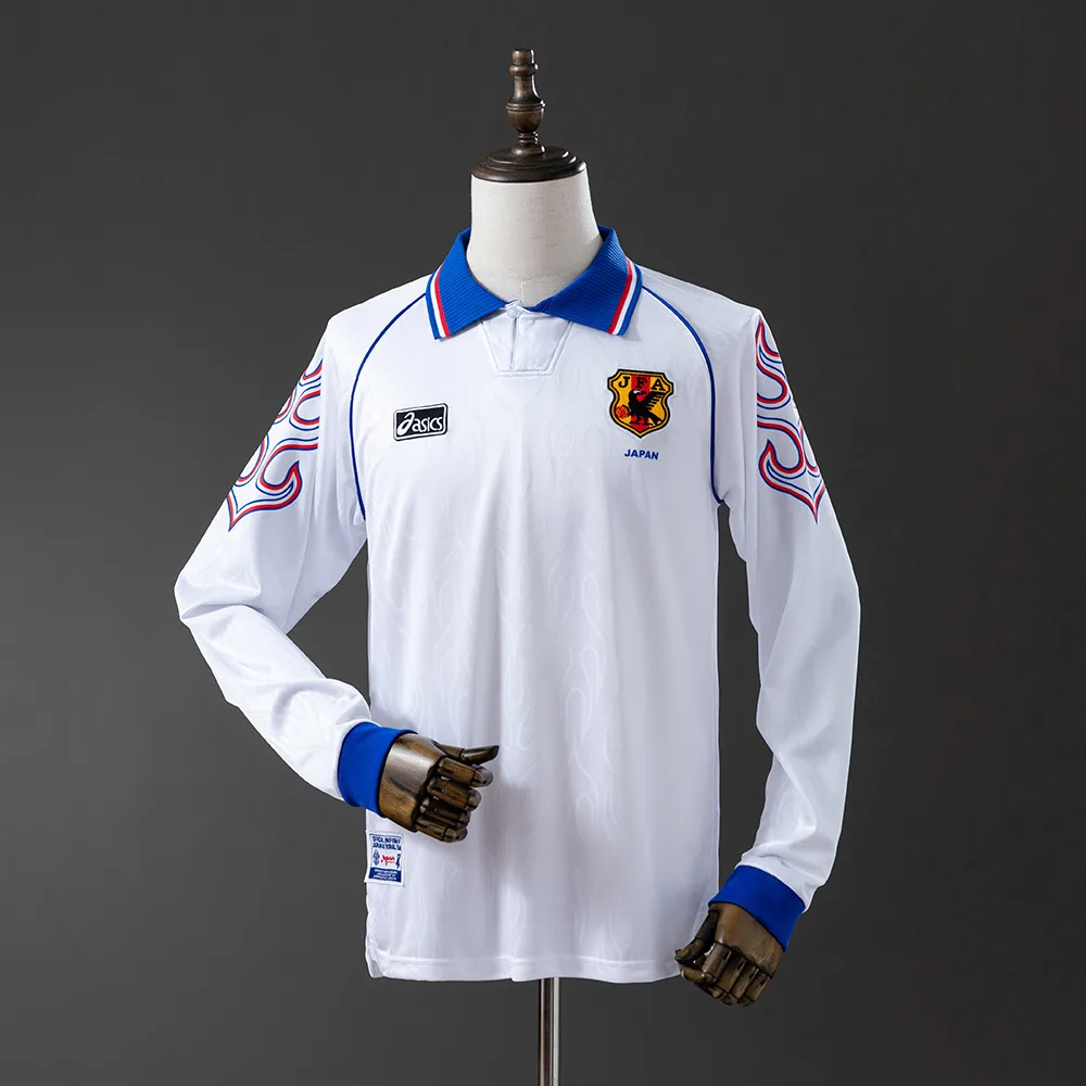 Japan 1998 Retro Japan Visitante Manga larga Jersey 1998