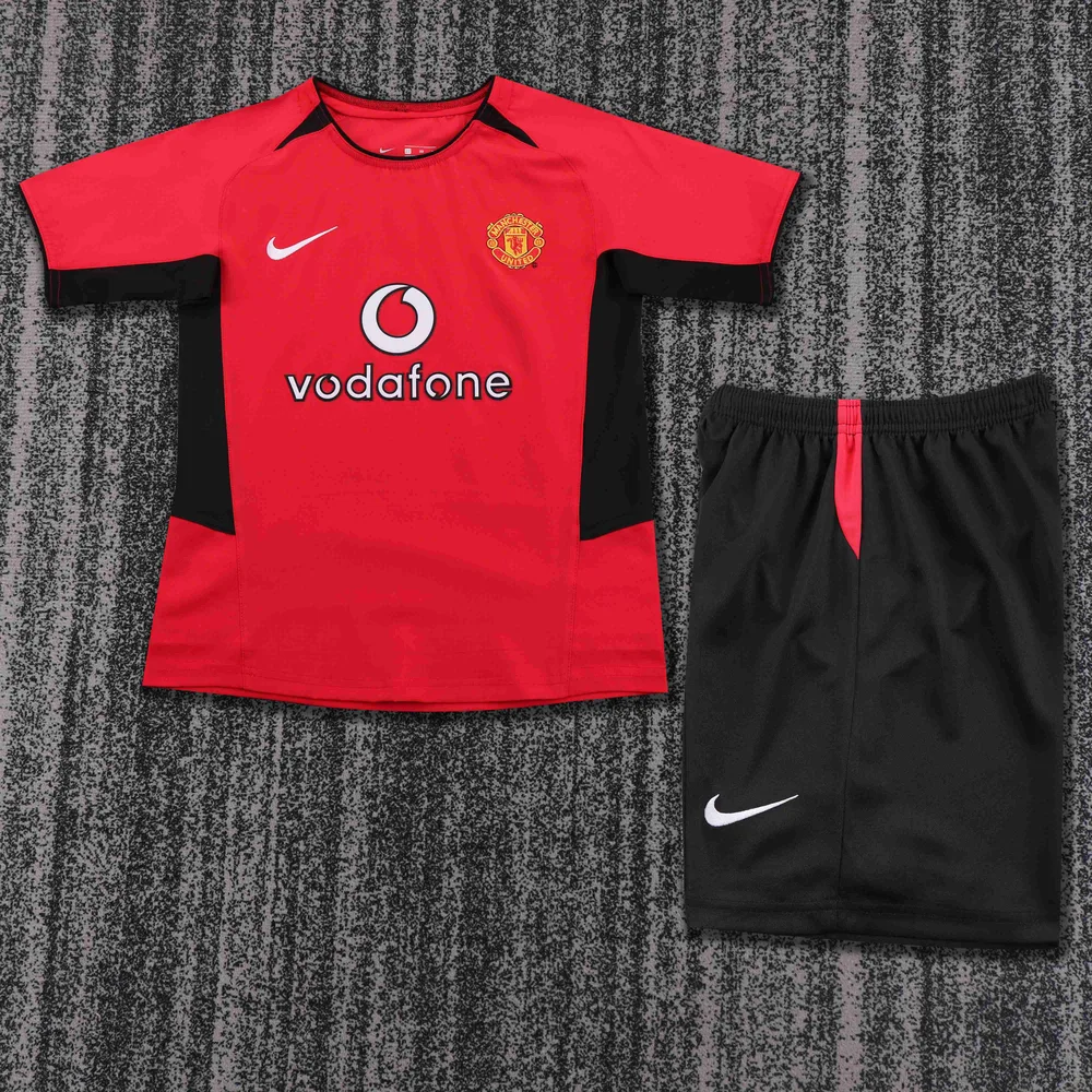 Manchester United 2002-2004 Retro Manchester United Local Camiseta de fútbol Talla infantil 2002/2004