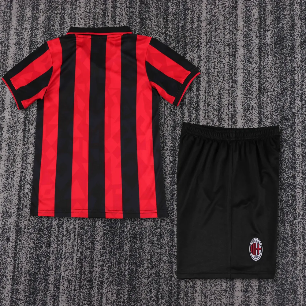 AC Milan 1993-1994 Retro AC Milan Local Camiseta de fútbol Talla infantil 1993/1994 — 2