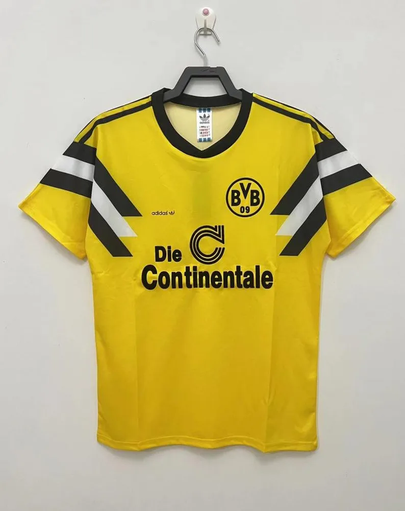 Borussia Dortmund 1989 Retro Dortmund Home Football Shirt 1989