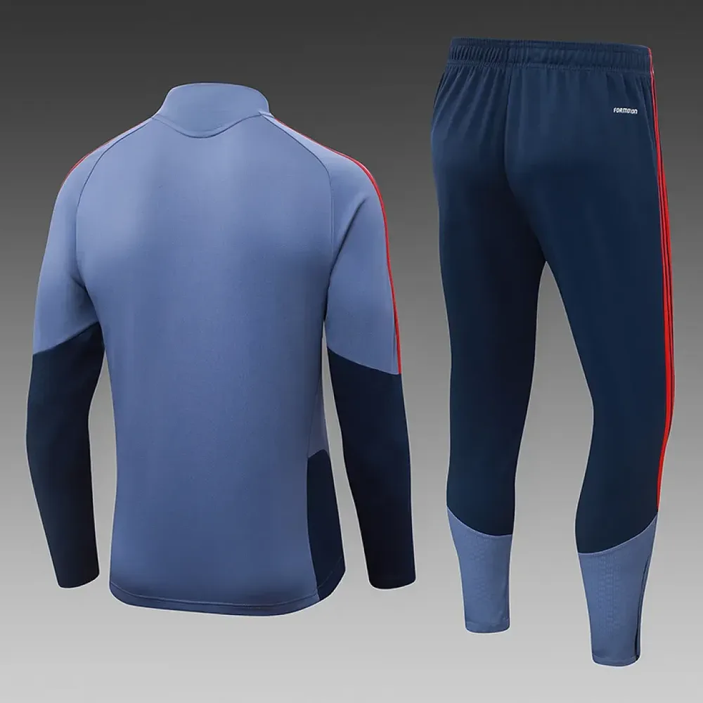 Bayern Munich 2026/2027 Bayern Munich Half-Pull Training Suit Grey-blue Football Shirt Set 2026/27 — 2
