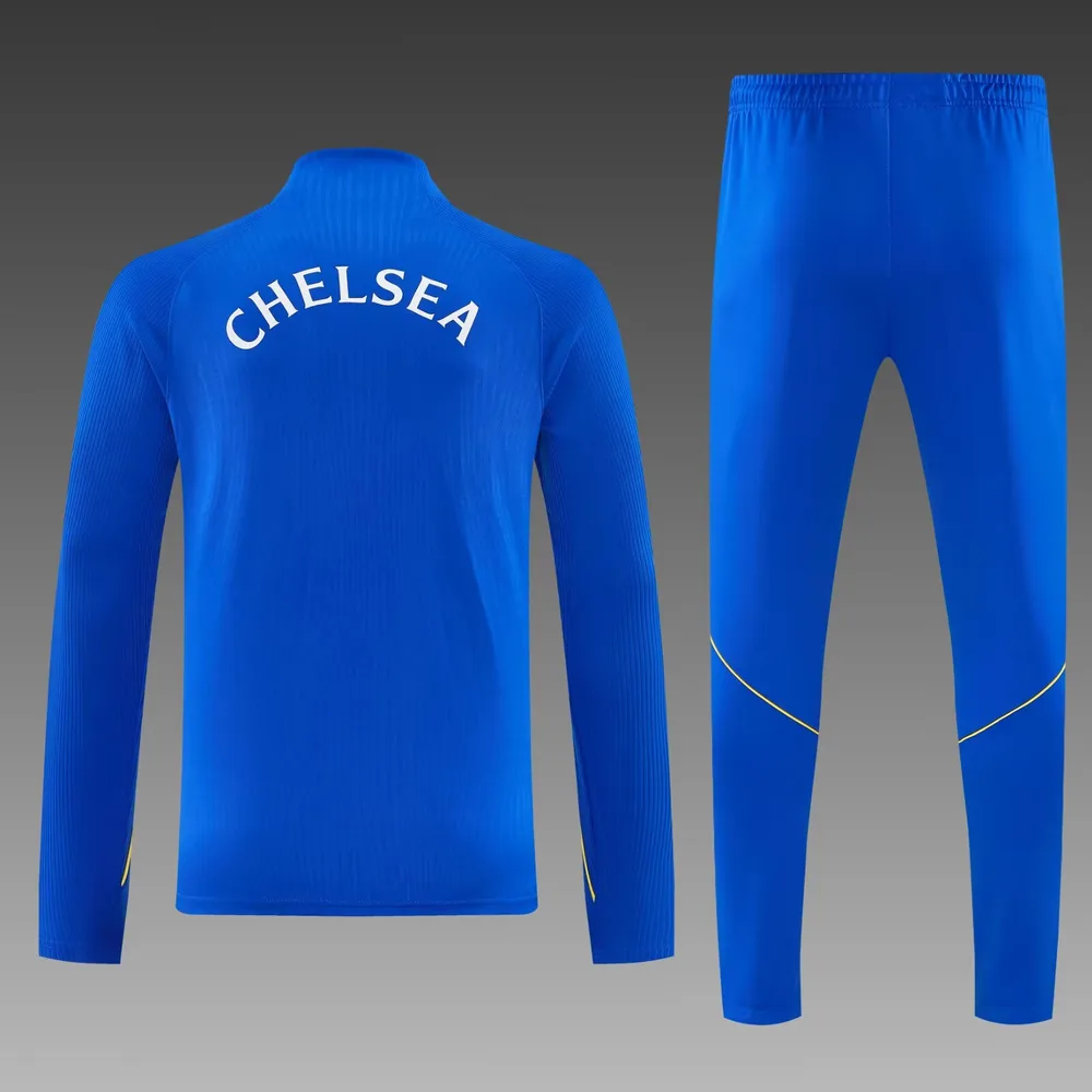 Chelsea 2026/2027 Chelsea Half-Pull Training Suit Blue Football Jersey Set 2026/27 — 2