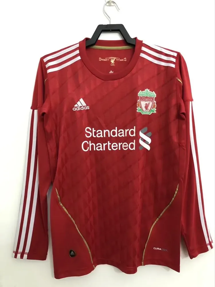 Liverpool 2010/2011 Retro Liverpool FC Local Camiseta de fútbol Manga larga 2010/2011