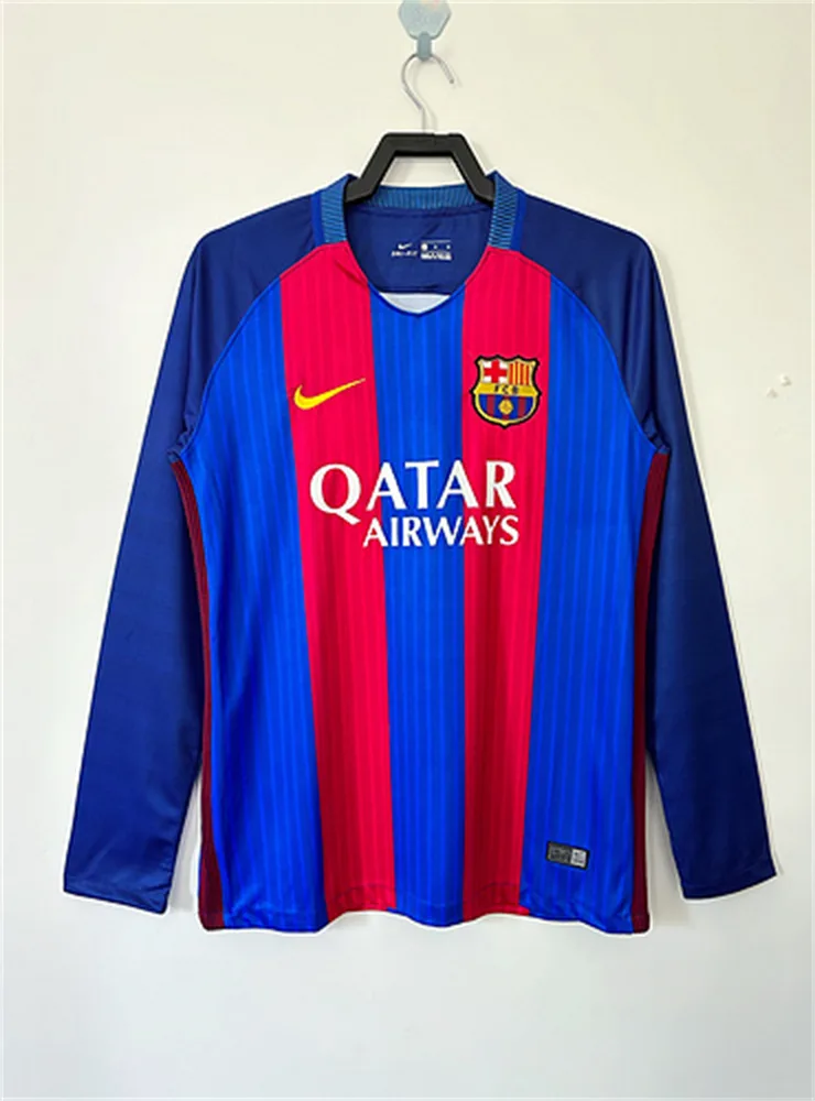 Barcelona 2016/2017 Retro Manga larga Barcelona Camiseta de fútbol Local 2016/2017