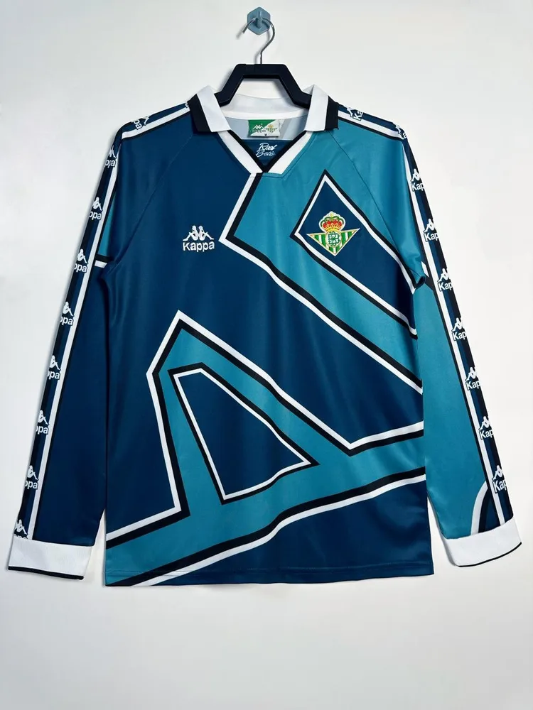 Real Betis 1995/1997 Retro Real Betis Visitante Camiseta de fútbol Manga larga 1995/1997