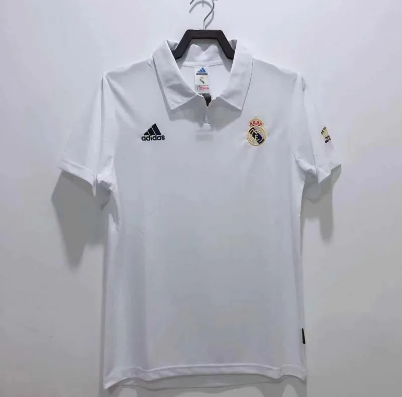 Real Madrid 2002/2003 Retro Real Madrid Local Camiseta de fútbol Champions League Edition 2002/2003