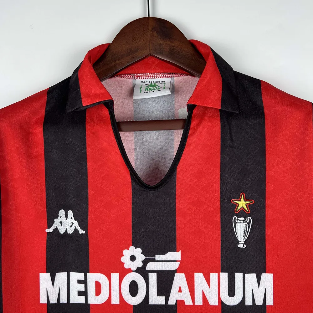 AC Milan 1989/1990 Retro AC Milan Home Football Shirt 1989/1990 — 3