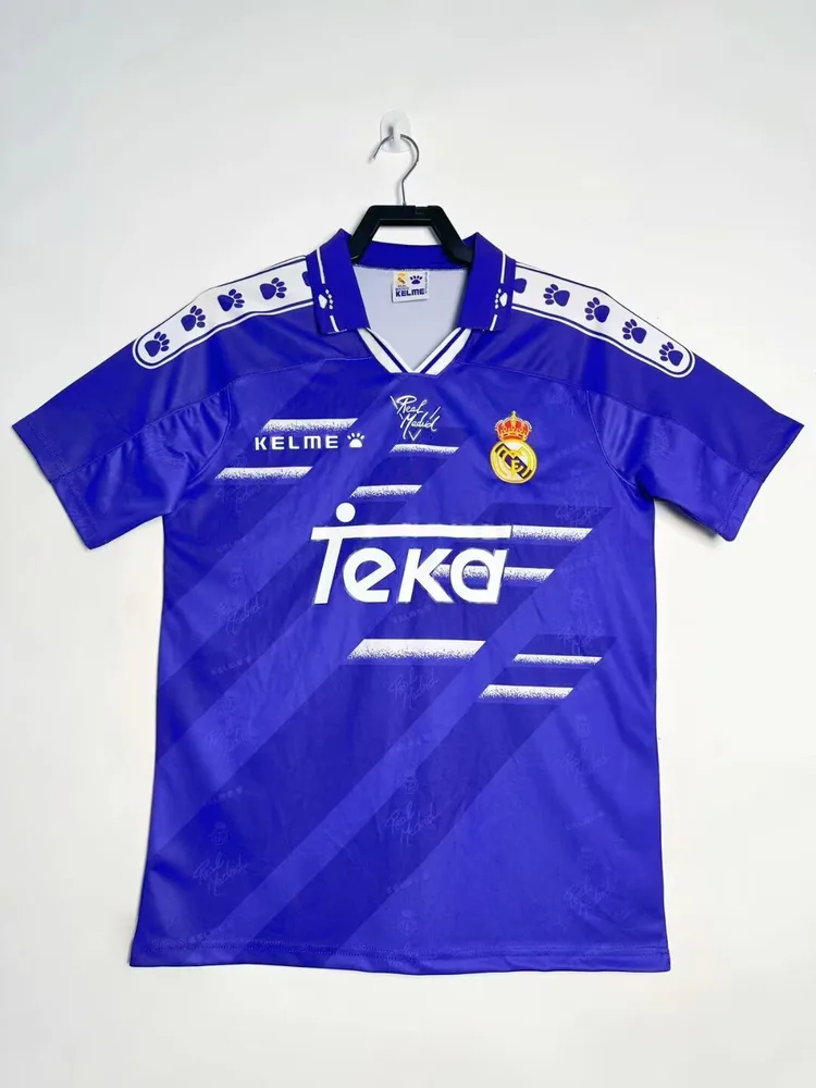 Real Madrid 1994/1996 Retro Real Madrid Visitante Camiseta de fútbol 1994/1996
