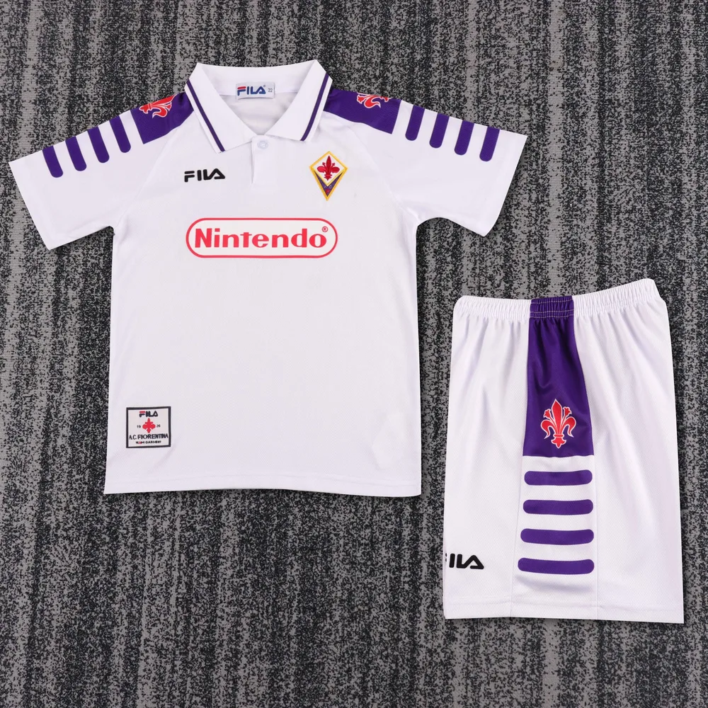 Fiorentina 1998-1999 Retro Fiorentina Visitante Camiseta de fútbol Talla infantil 1998/1999