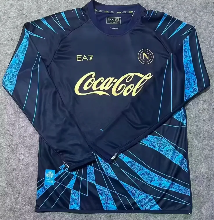 Napoli 2026/2027 Long Sleeve Napoli Pre-Match Football Jersey 2026/27