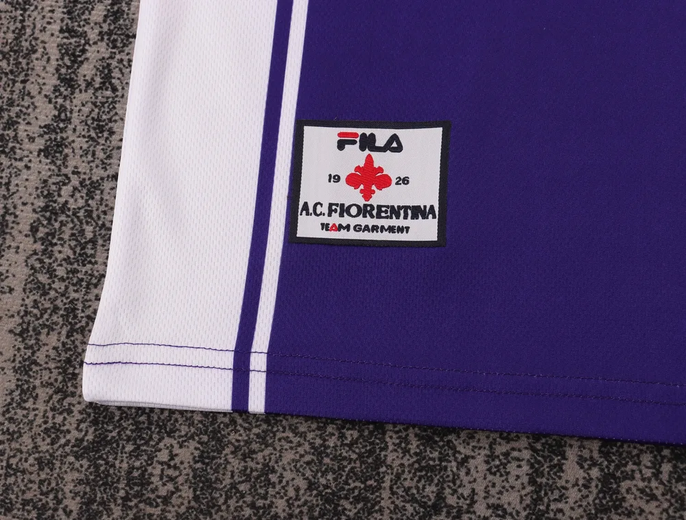 Fiorentina 1999-2000 Retro Fiorentina Home Football Shirt Kids Size 1999/2000 — 10