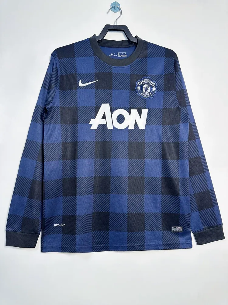 Manchester United 2013/2014 Retro Manga larga Manchester United Visitante Camiseta de fútbol 2013/2014