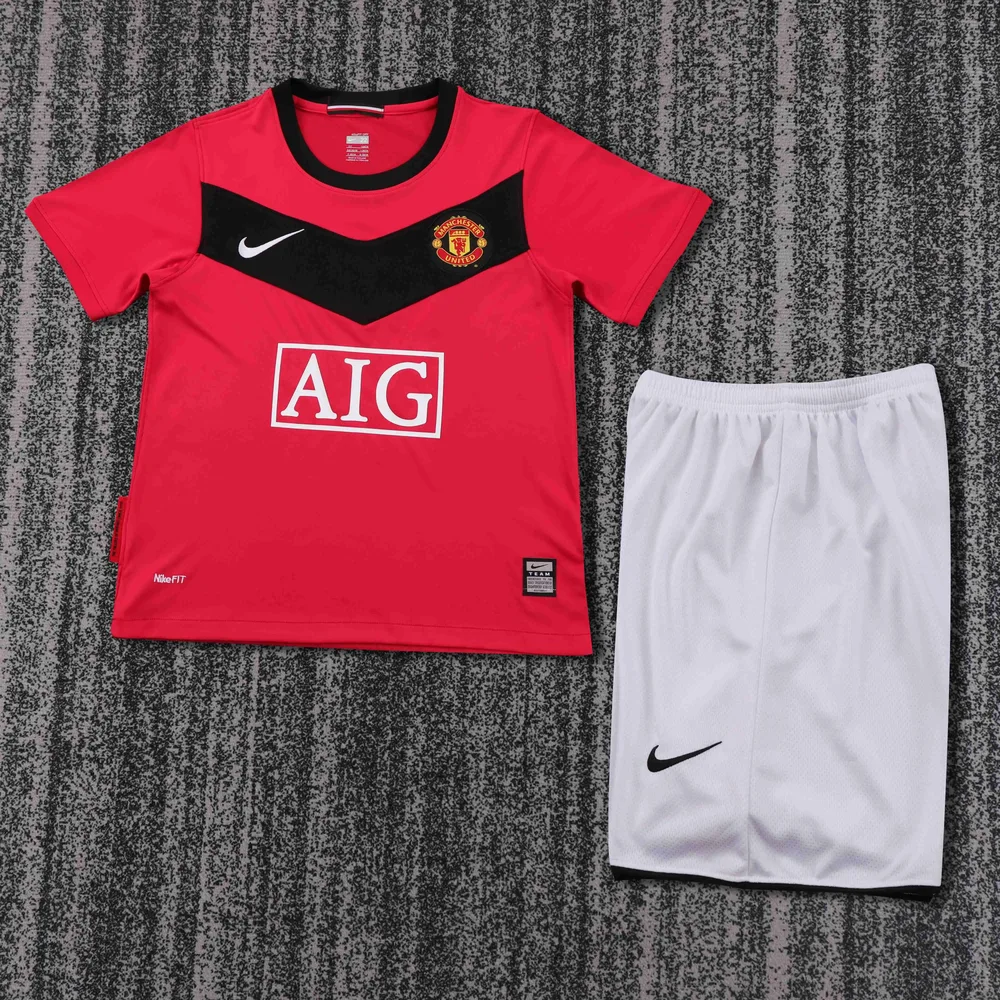 Manchester United 2009-2010 Retro Manchester United Local Camiseta de fútbol Talla infantil 2009/2010