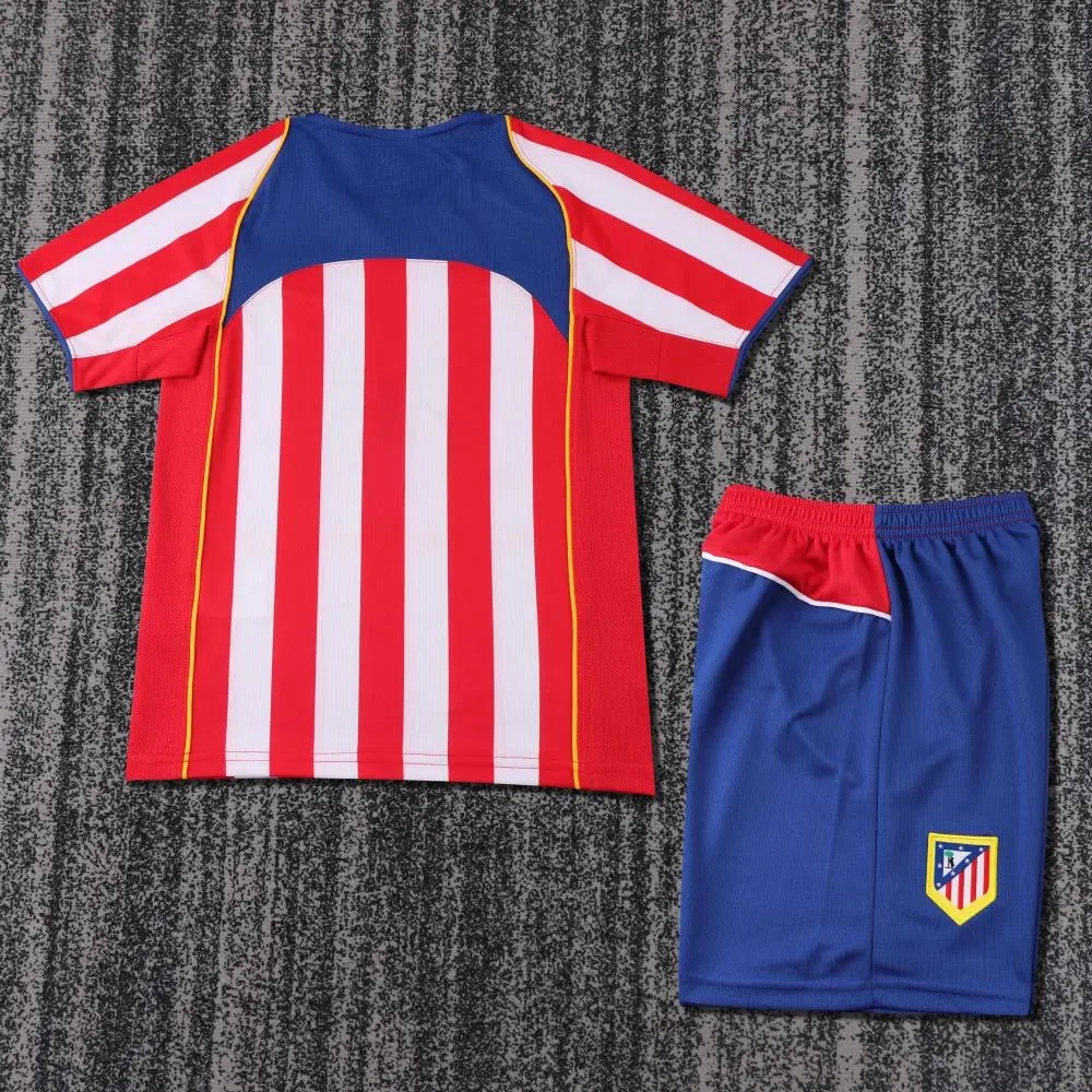 Atlético Madrid 2004-2005 Retro Atletico Madrid Local Camiseta de fútbol Talla infantil 2004/2005 — 2