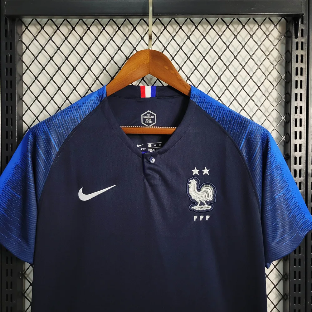 France 2018 Retro France Home Football Shirt 2018 — 6