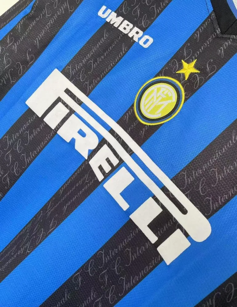 Inter Milan 1997/1998 Retro Long Sleeve Internazionale Milan Home Football Jersey 1997/1998 — 6