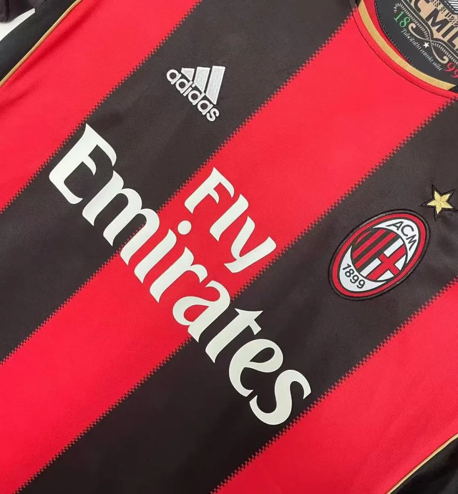 AC Milan 2010-2011 Retro AC Milan Local Camiseta de fútbol 2010/2011 — 4