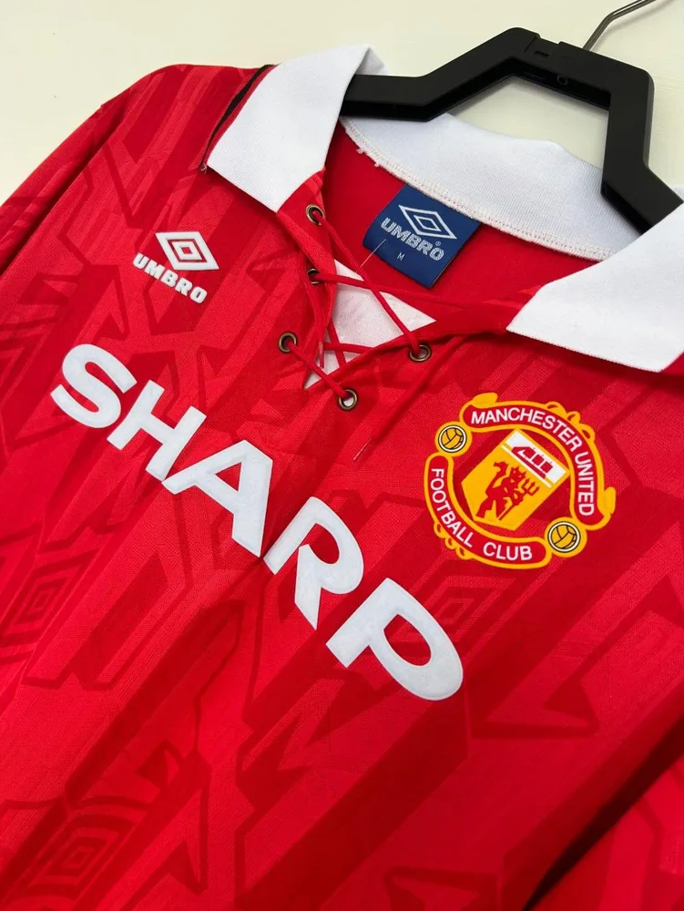 Manchester United 1992/1994 Retro Long Sleeve Manchester United Home Football Shirt 1992/1994 — 5