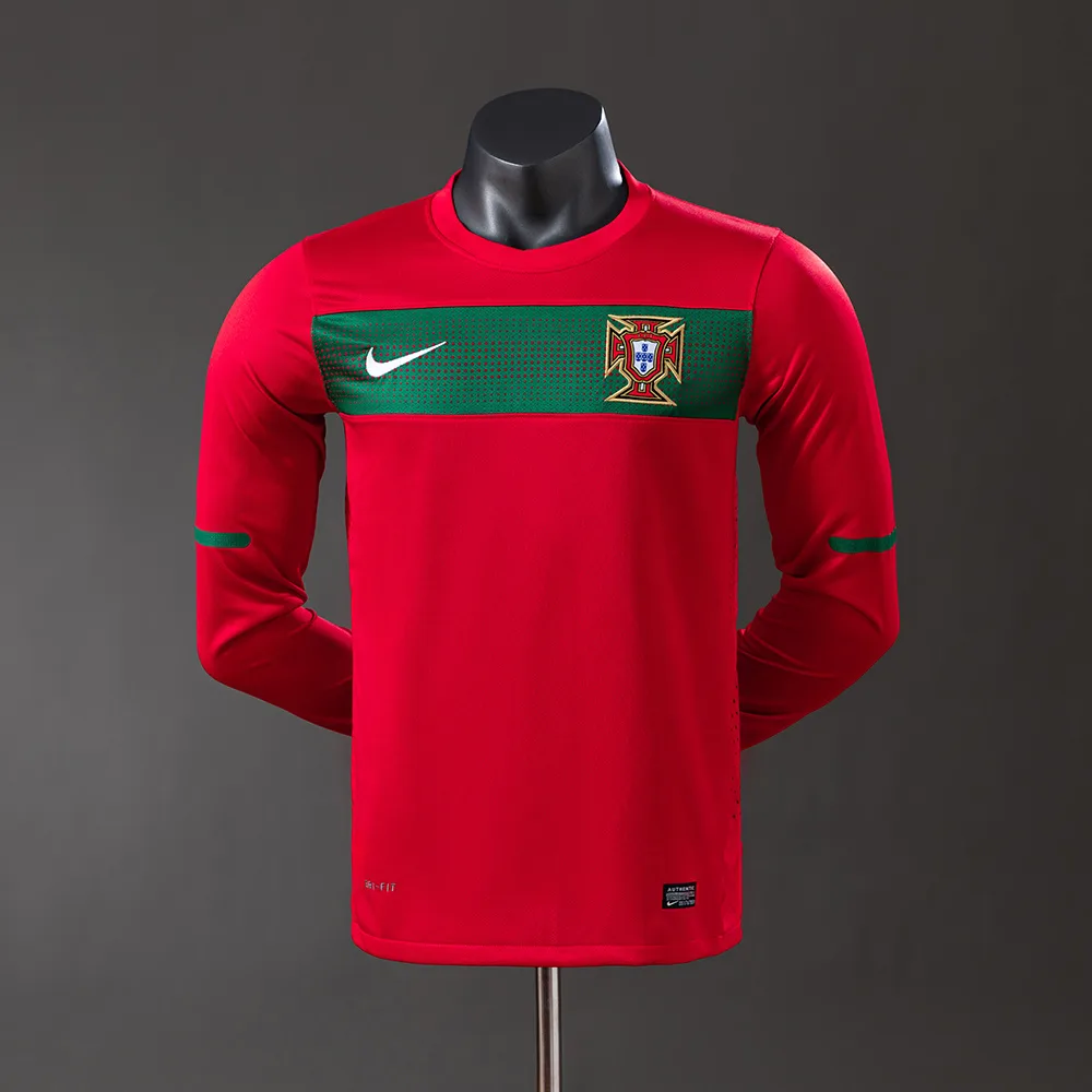 Portugal 2010 Retro Player Version Portugal Home Long Sleeve Jersey 2010