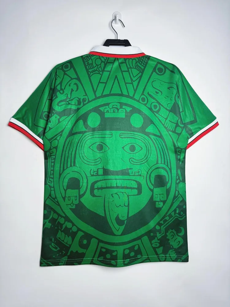Mexico 1998 Retro Mexico Home Soccer Jersey 1998 — 2