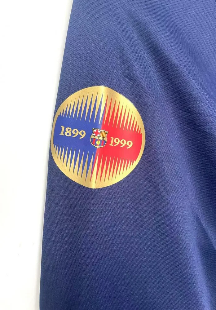 Barcelona 1999/2000 Retro Barcelona Local 100th Anniversary Edition Camiseta de fútbol Manga larga 1999/2000 — 6