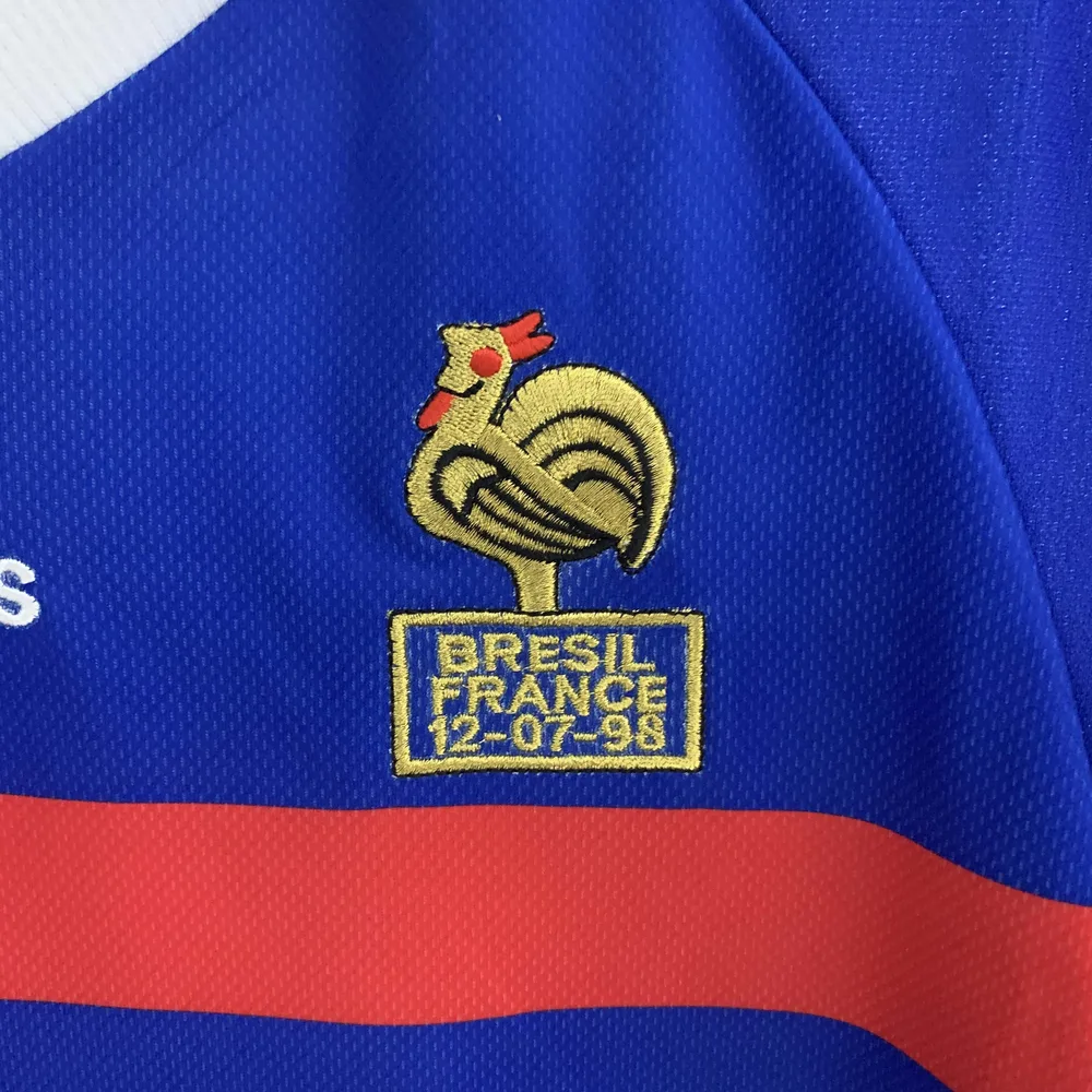 France 1998 Retro Long Sleeve France Home Football Shirt 1998 — 7