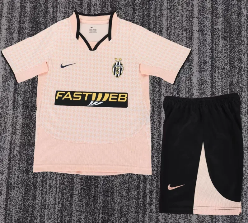 Juventus 2003/2004 Retro Juventus Visitante Camiseta de fútbol Talla infantil 2003/2004