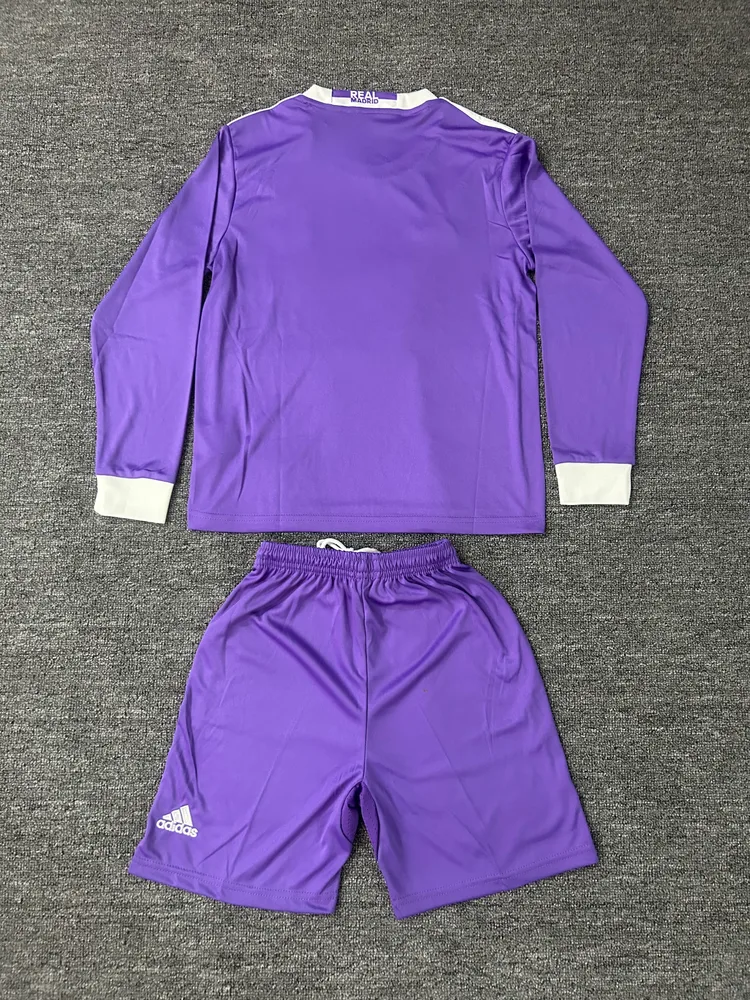 Real Madrid 2016/2017 Retro Long Sleeve Real Madrid Away Football Shirt Kids Size 2016/2017 — 2