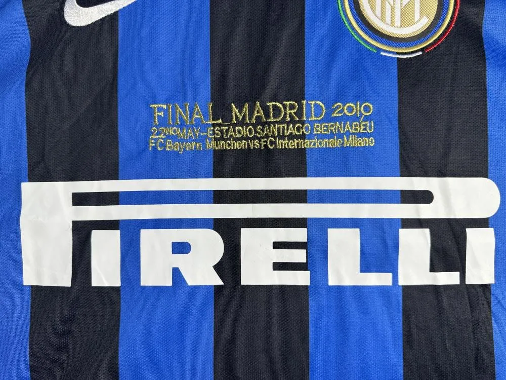 Inter Milan 2009/2010 Retro Long Sleeve Inter Milan Home Football Jersey 2009/2010 — 5