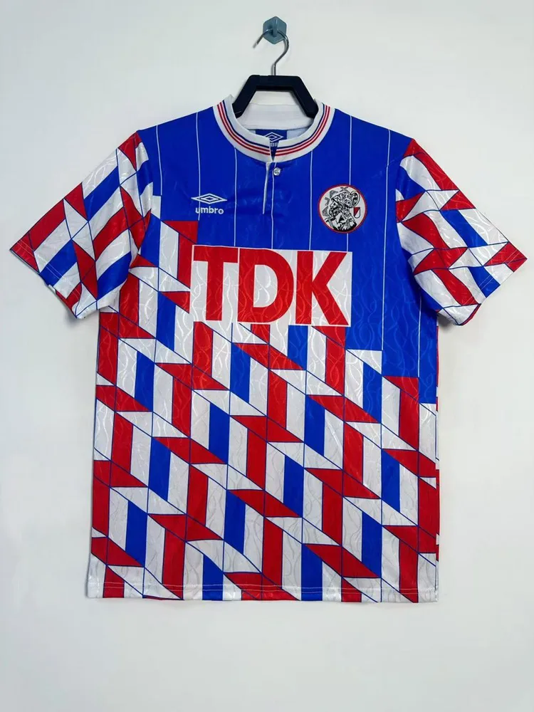 Ajax 1989-1990 Retro Ajax Visitante Camiseta de fútbol 1989/1990