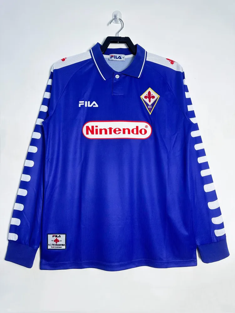 Fiorentina 1998/1999 Retro Manga larga Fiorentina Local Camiseta de fútbol 1998/1999