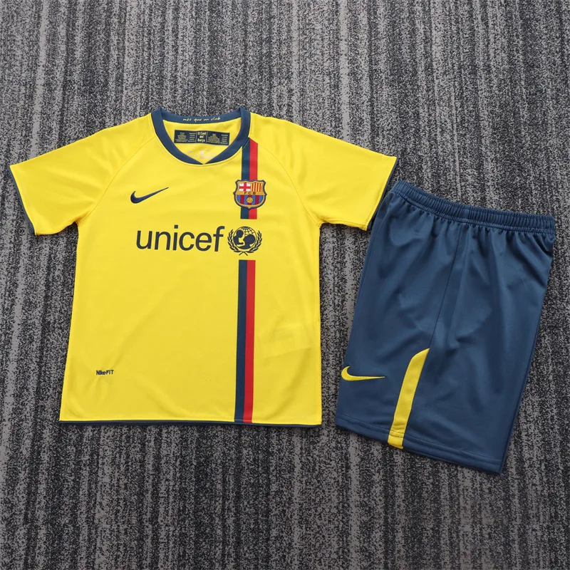 Barcelona 2008/2009 Retro Barcelona Visitante Camiseta de fútbol Talla infantil 2008/2009