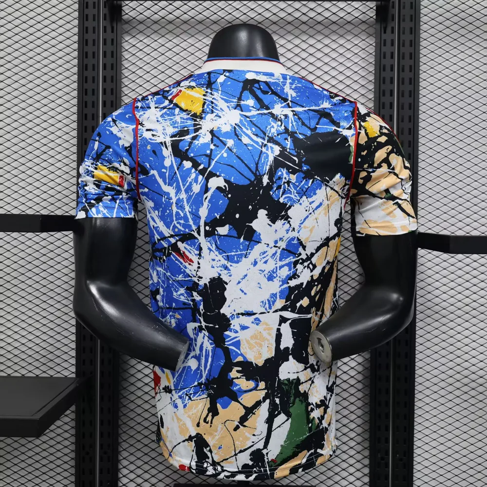 Manchester United 2026/2027 Player Version Manchester United x Stone Roses Football Jersey Blue 2026/27 — 2