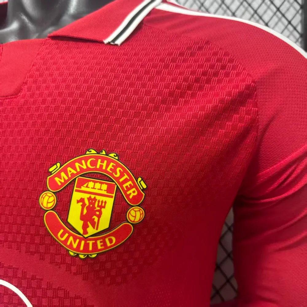 Manchester United 2026/2027 Long Sleeve Player Version Manchester United Home Football Jersey 2026/27 — 7