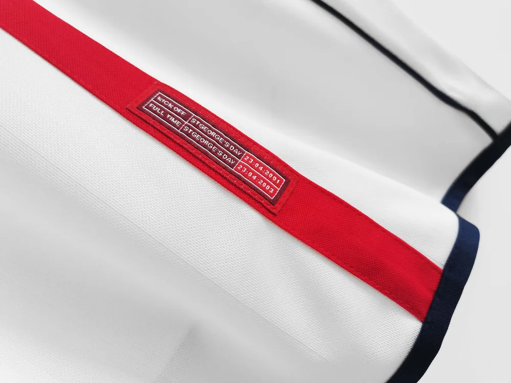 England 2002 Retro England Home Football Shirt 2002 — 6