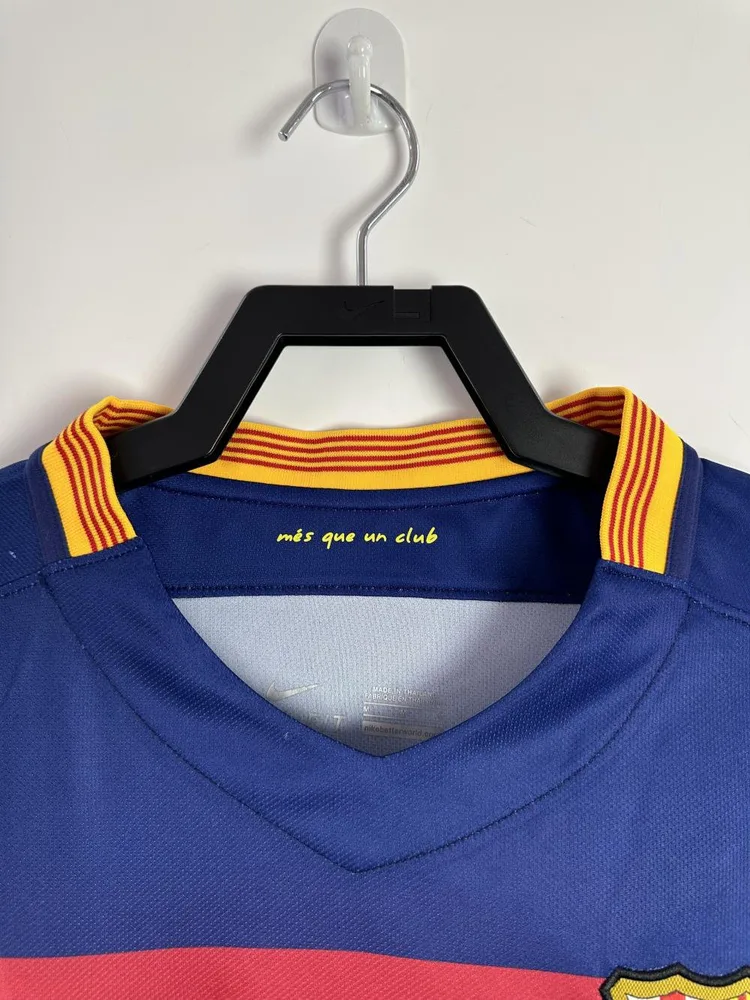 Barcelona 2015/2016 Retro Barcelona Home Football Jersey Long Sleeve 2015/2016 — 3