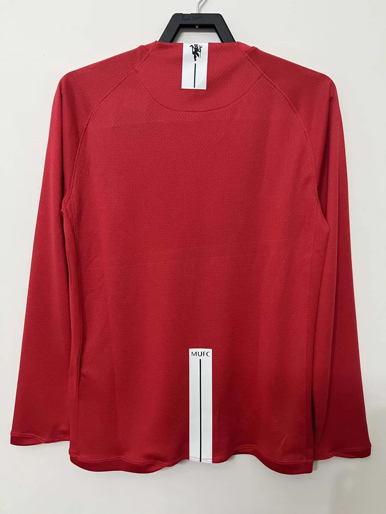 Manchester United 2007-2008 Retro Long Sleeve Manchester United Home Football Shirt 2007/2008 — 2