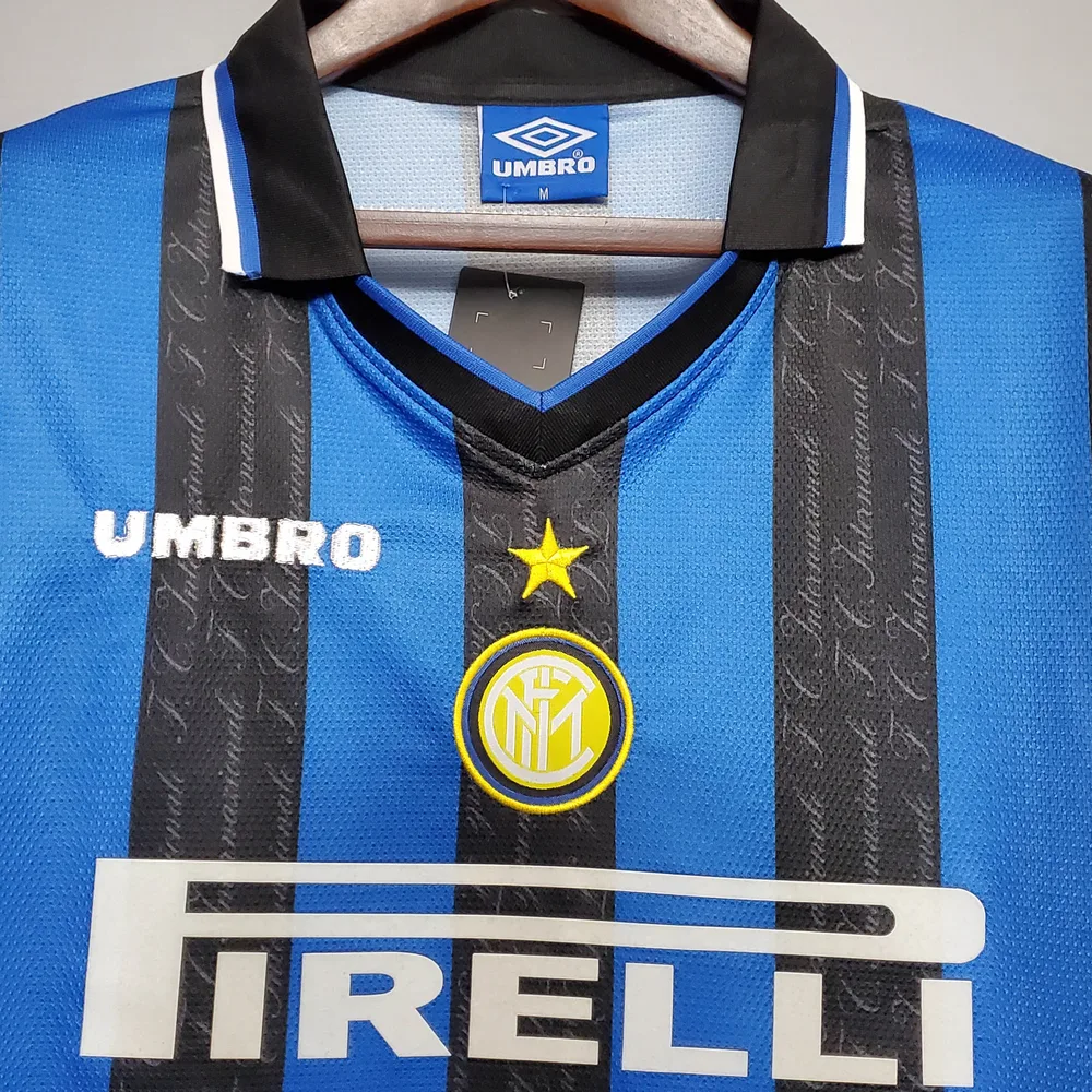 Inter Milan 1997/1998 Retro Internazionale Milan Home Football Jersey 1997/1998 — 3