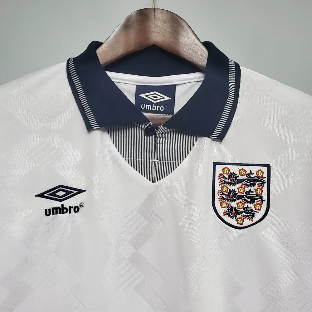 England 1990 Retro England Home Soccer Jersey 1990 — 3