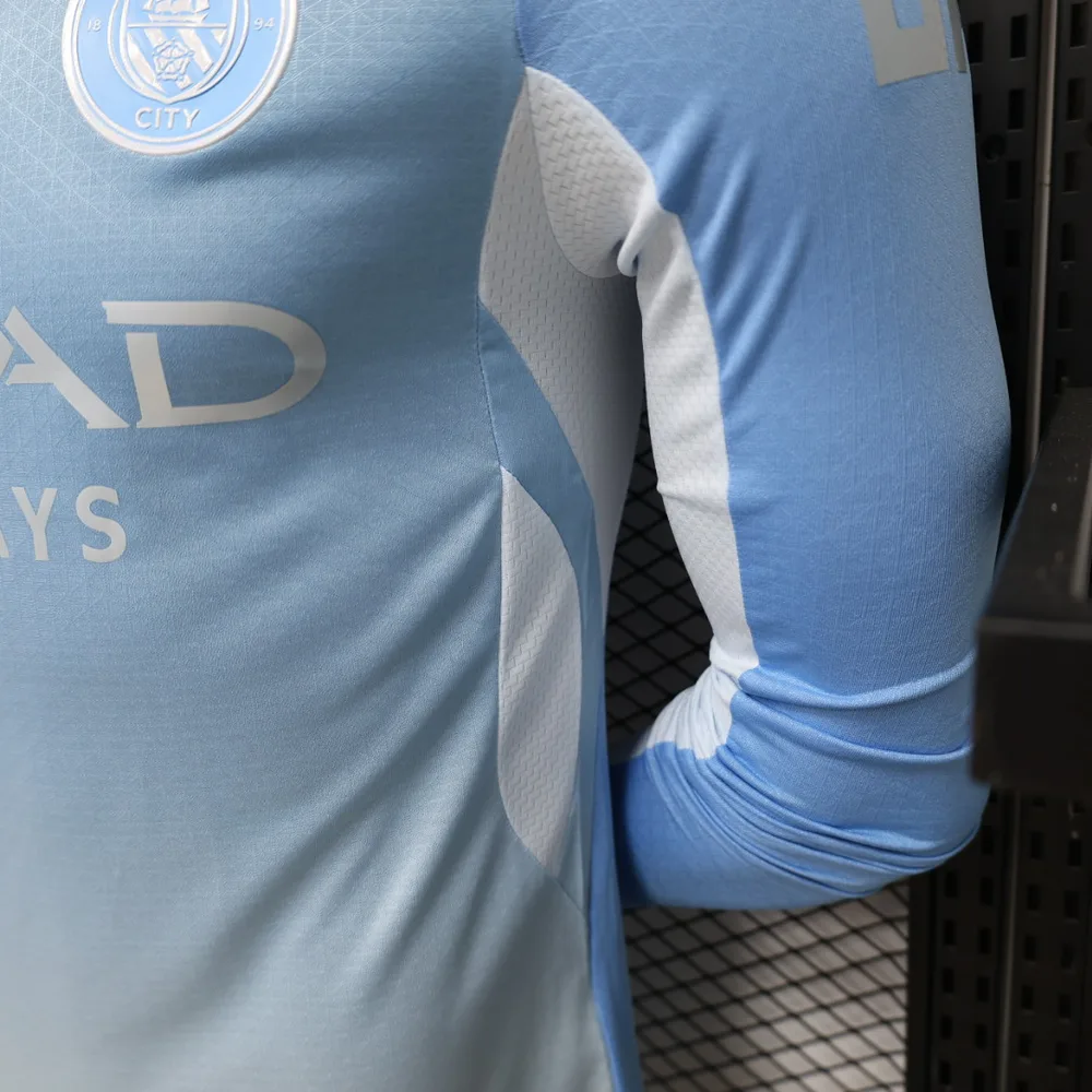 Manchester City 2026/2027 Long Sleeve Player Version Manchester City Home Football Jersey 2026/27 — 9