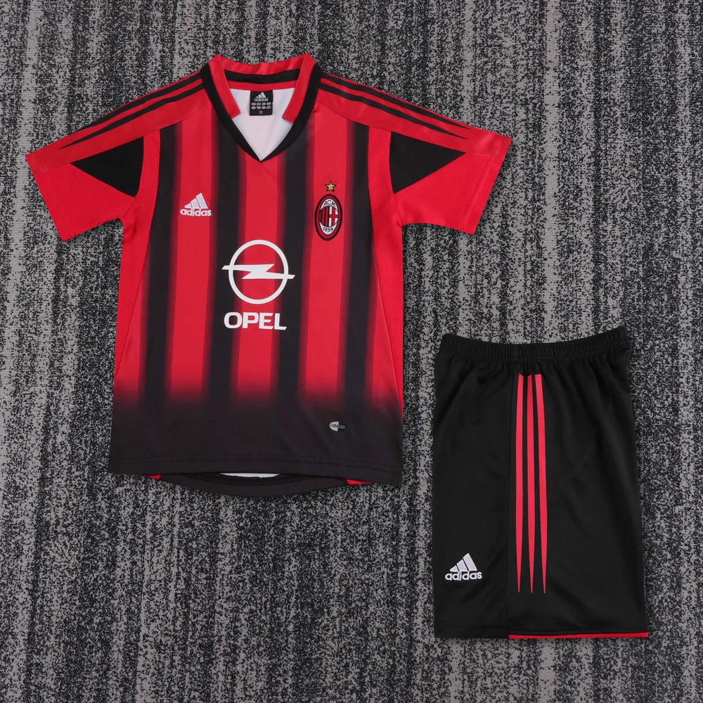 AC Milan 2004-2005 Retro AC Milan Tercera Visitante Camiseta de fútbol Talla infantil 2004/2005