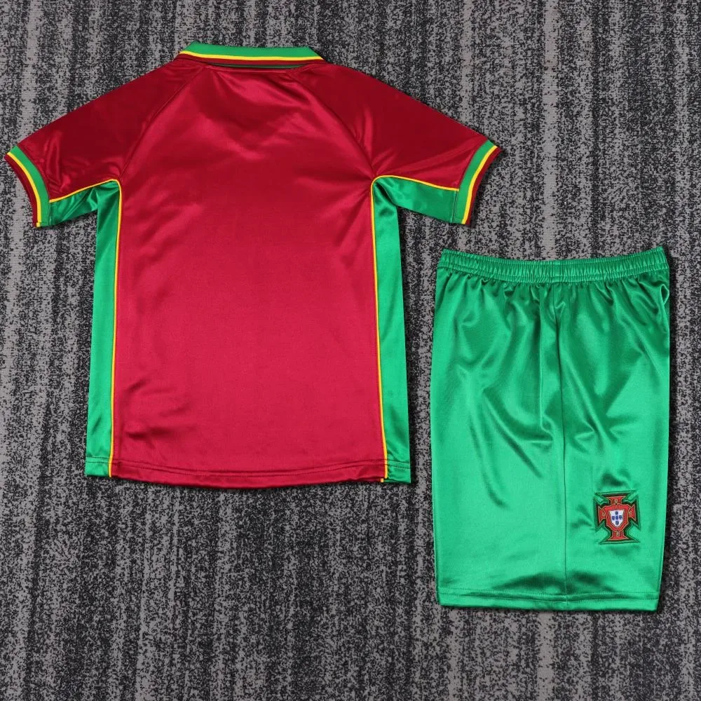 Portugal 1998 Retro Portugal Home Football Shirt Kids Size 1998 — 2