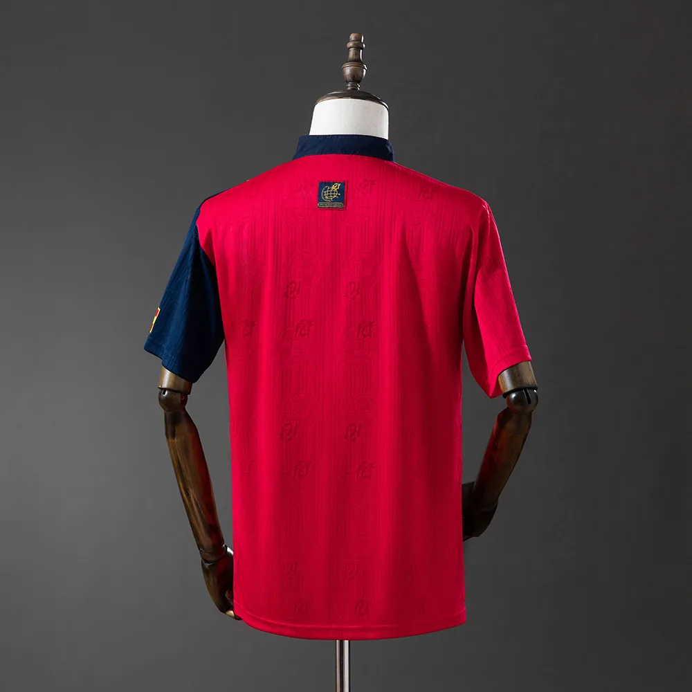 Spain 1996 Retro Spain Home Football Shirt 1996 — 2